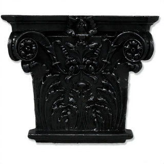 Corinthian Facade Wall Piece — Flat Black finish