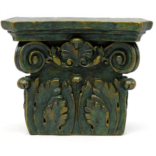 Pilaster Top Wall Piece — Green Bronze finish