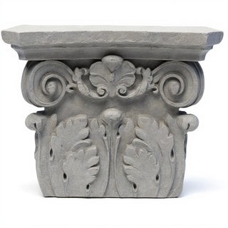 Pilaster Top Wall Piece — Limestone finish