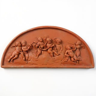 Cherubs Lunette Plaque Wall Plaque — Metro finish