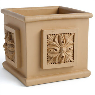 Carlo Square Planter — Dusted Sand finish