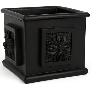 Carlo Square Planter — Flat Black finish