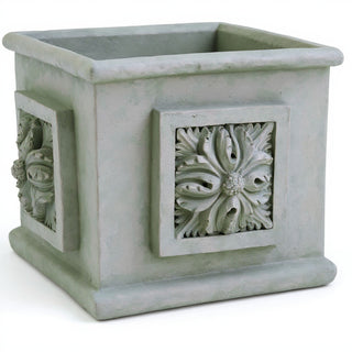 Carlo Square Planter — Mossy Green finish