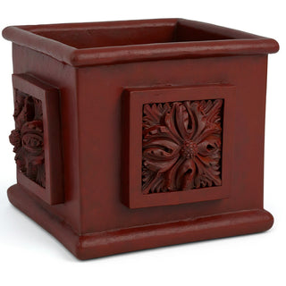 Carlo Square Planter — Rust finish