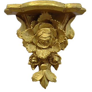 Rose Cluster Bracket Wall Bracket - 10-inch — Antique Gold finish