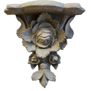 Rose Cluster Bracket Wall Bracket - 10-inch — Antique Stone finish