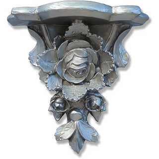 Rose Cluster Bracket Wall Bracket - 10-inch — Antique Silver finish