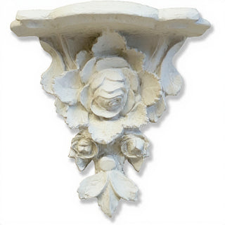 Rose Cluster Bracket Wall Bracket - 10-inch — Antique White finish