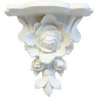 Rose Cluster Bracket Wall Bracket - 10-inch — Flat White finish