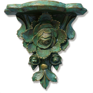 Rose Cluster Bracket Wall Bracket - 10-inch — Green Bronze finish