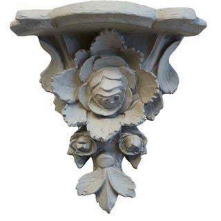 Rose Cluster Bracket Wall Bracket - 10-inch — Limestone finish