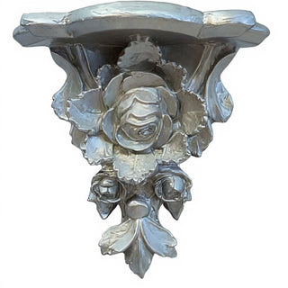 Rose Cluster Bracket Wall Bracket - 10-inch — Silver finish