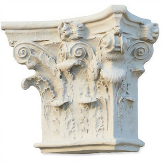 Corinthian Pilaster Top, Small Wall Piece — Antique White finish