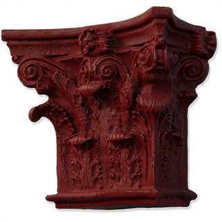 Corinthian Pilaster Top, Small Wall Piece — Rust finish