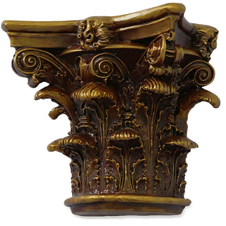 Half Corinthian Capital Wall Piece - 10-inch — Bronze finish