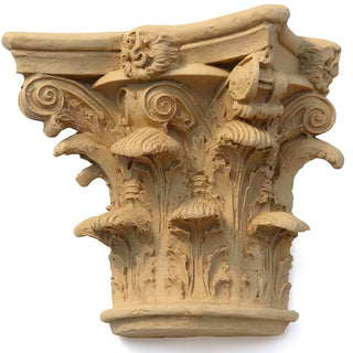Half Corinthian Capital Wall Piece - 10-inch — Dusted Sand finish