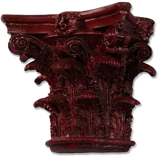 Half Corinthian Capital Wall Piece - 10-inch — Rust finish