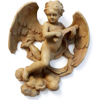 Sanctuary Cherub Lute Player Statue - 17-inch — Gothic Stone finish