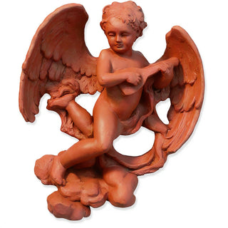 Sanctuary Cherub Lute Player Statue - 17-inch — Metro finish