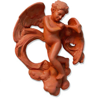 Cherub with Horn Statue - 17-inch — Metro finish