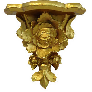 Rose Cluster Bracket, Large - 17.5-inch — Antique Gold finish