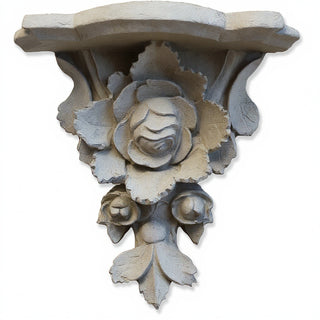 Rose Cluster Bracket, Large - 17.5-inch — Antique Stone finish