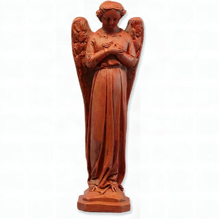 Cari Angel with Hands Crossed Statue - 21-inch — Metro finish