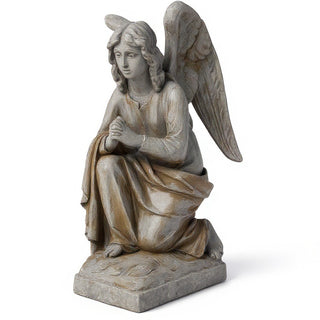 Adoration Angel Statue - 26-inch — Antique Stone finish