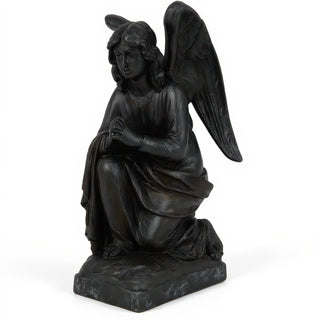 Adoration Angel Statue - 26-inch — Dusted Black finish