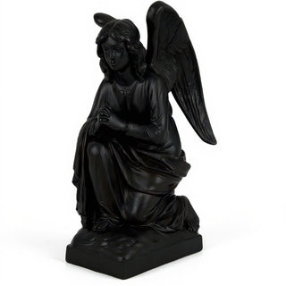 Adoration Angel Statue - 26-inch — Flat Black finish