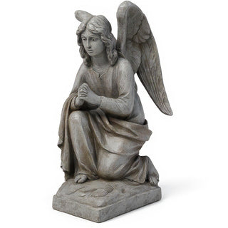 Adoration Angel Statue - 26-inch — Old Stone finish