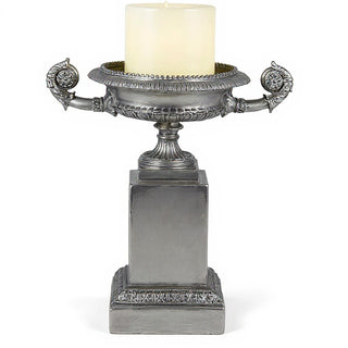Duke Urn Planter - 12-inch — Antique Silver finish