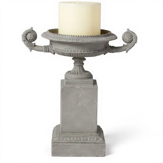 Duke Urn Planter - 12-inch — Limestone finish