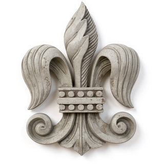 Fleur De Lis Wall Plaque - 23-inch — Antique Stone finish