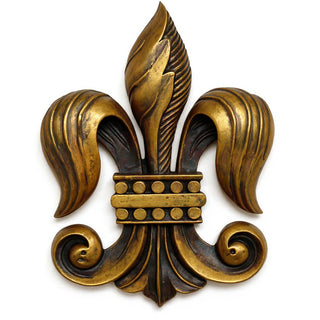 Fleur De Lis Wall Plaque - 23-inch — Bronze finish