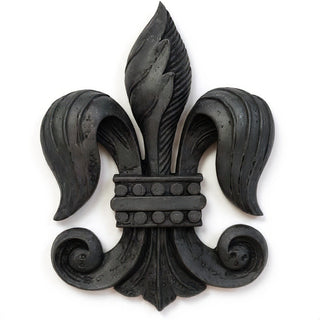 Fleur De Lis Wall Plaque - 23-inch — Dusted Black finish