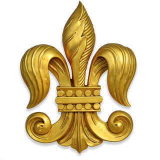 Fleur De Lis Wall Plaque - 23-inch — Deep Gold finish