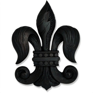 Fleur De Lis Wall Plaque - 23-inch — Flat Black finish