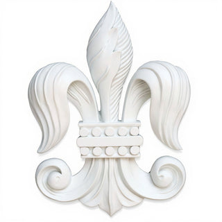 Fleur De Lis Wall Plaque - 23-inch — Flat White finish