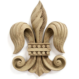 Fleur De Lis Wall Plaque - 23-inch — Gothic Stone finish