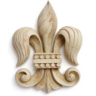 Fleur De Lis Wall Plaque - 23-inch — Museum Terracotta finish