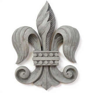 Fleur De Lis Wall Plaque - 23-inch — Old Stone finish