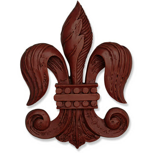Fleur De Lis Wall Plaque - 23-inch — Rust finish