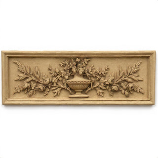Rose Urn Relief Wall Relief — Dusted Sand finish
