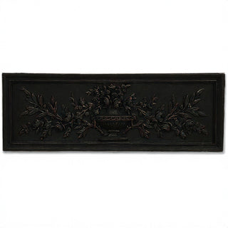 Rose Urn Relief Wall Relief — Iron finish