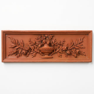 Rose Urn Relief Wall Relief — Metro finish