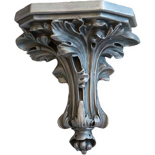 Daprato Leaf Bracket Wall Bracket - 10.5-inch — Aged Silver finish