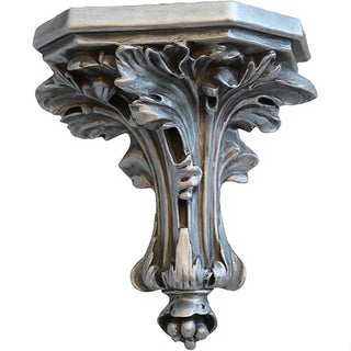 Daprato Leaf Bracket Wall Bracket - 10.5-inch — Antique Silver finish