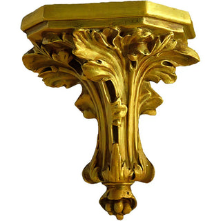 Daprato Leaf Bracket Wall Bracket - 10.5-inch — Deep Gold finish