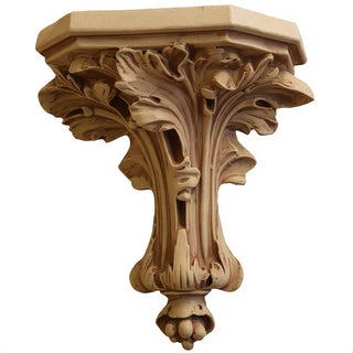 Daprato Leaf Bracket Wall Bracket - 10.5-inch — Gothic Stone finish